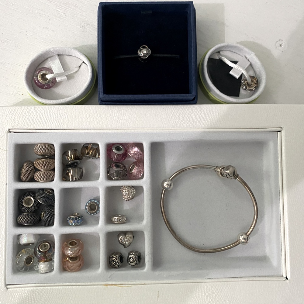 Chamilia/Swarovski beads and braclet lot